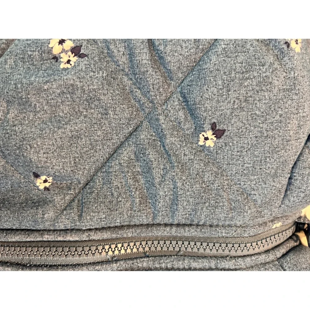 OshKosh B'gosh Baby Girls Blue Floral Quilted Snowsuit Bunting 6-9M OK-SZ1730 AD